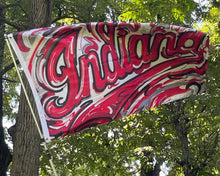 Load image into Gallery viewer, Indiana University Script Flagpole Flag 5&#39; x 3&#39; by Justin Patten (2 grommets)

