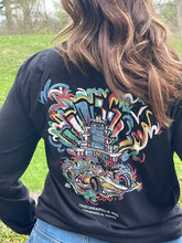 Load image into Gallery viewer, Indianapolis Motor Speedway Pagoda and Car Long Sleeve Tee by Justin Patten
