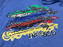 Load image into Gallery viewer, Indianapolis Motor Speedway Flyover Long Sleeve Hooded Tee by Justin Patten
