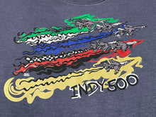 Load image into Gallery viewer, Close up of artwork on Indy 500 sweatshirt. 
