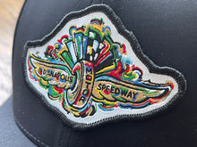 Load image into Gallery viewer, Indianapolis Motor Speedway Black Wing and Wheel Hat by Justin Patten
