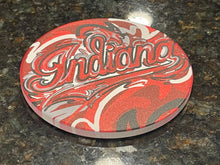 Load image into Gallery viewer, Indiana University Script Stone Coaster by Justin Patten
