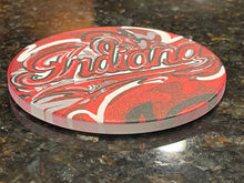 Load image into Gallery viewer, Indiana University Script Stone Coaster by Justin Patten
