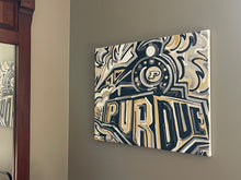 Load image into Gallery viewer, Purdue University 20&quot; x 16&quot; Vintage Boilermaker Special Wrapped Canvas Print by Justin Patten
