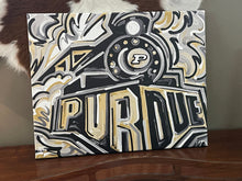 Load image into Gallery viewer, Purdue University 20&quot; x 16&quot; Vintage Boilermaker Special Wrapped Canvas Print by Justin Patten
