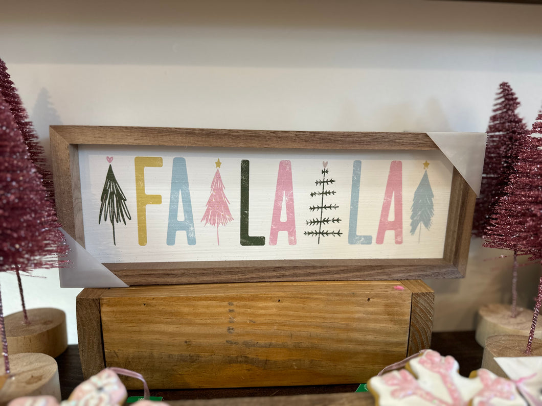 Falala w/ Christmas Trees Sign