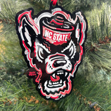 Load image into Gallery viewer, North Carolina State Mascot Ornament by Justin Patten (Black Ornament)
