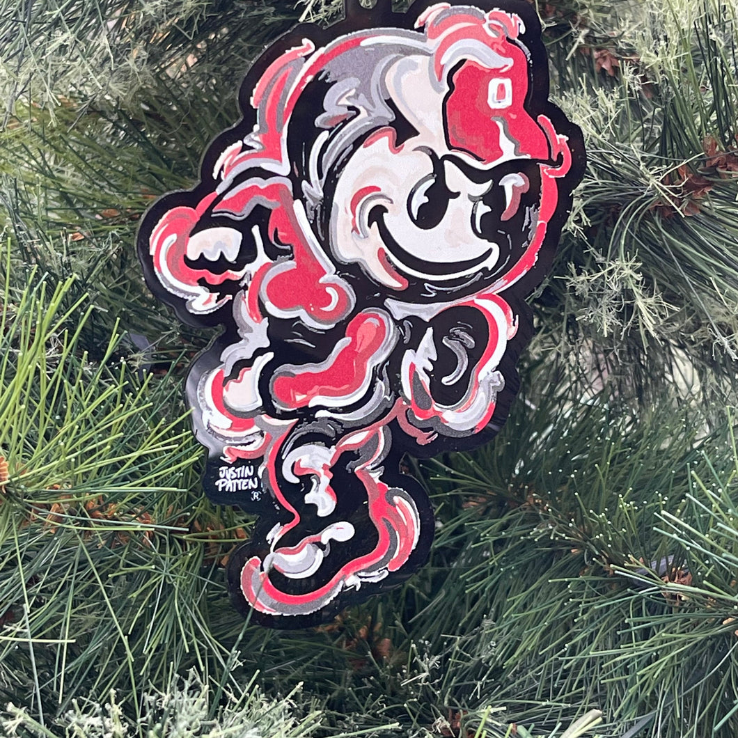 The Ohio State University Vintage Brutus Ornament by Justin Patten