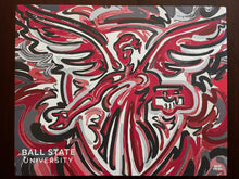 Load image into Gallery viewer, Ball State University Beneficence Statue 20&quot; x 16&quot; Print by Justin Patten
