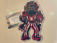 Load image into Gallery viewer, Indiana University Hoosier the Bison Magnet by Justin Patten (4"x6", Storm Striker Art, IU Bloomington)
