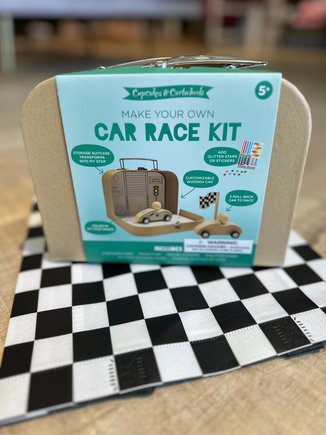 Make Your Own Car Race Kit in Suitcase Tote