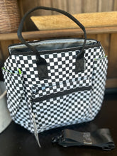 Load image into Gallery viewer, Checkered cooler bag empty. 
