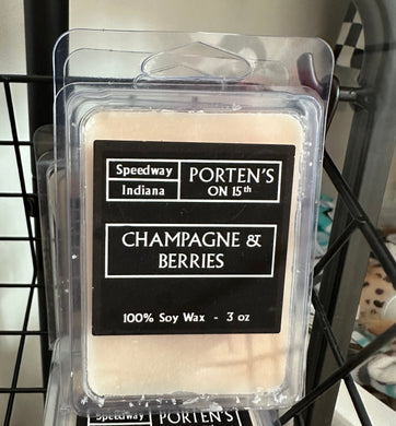 Champagne & Berries soy wax melts. 