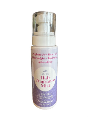 Hair fragrance mist in Lavish (white lavender) by Mixologie. 