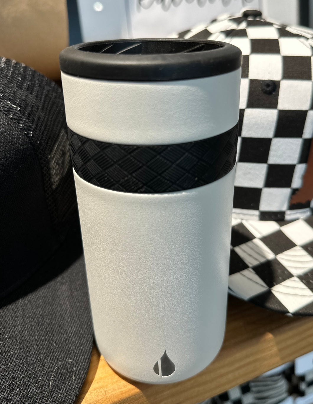 Slim Can Cooler | 12oz White Stainless Steel