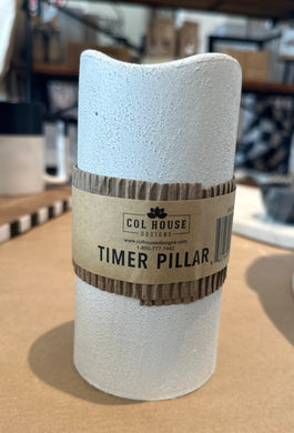 White cement timer pillar (3x6). Lightweight. 