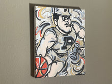 Load image into Gallery viewer, Purdue University 8&quot; x 10&quot; Basketball Pete Wrapped Canvas Print by Justin Patten
