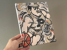 Load image into Gallery viewer, Purdue University 8&quot; x 10&quot; Basketball Pete Wrapped Canvas Print by Justin Patten
