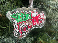 Load image into Gallery viewer, Ball State University Christmas Tree Truck Ornament by Justin Patten
