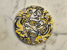 Load image into Gallery viewer, Speedway Sparkplug Mascot Stone Coaster by Justin Patten
