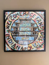 Load image into Gallery viewer, Indianapolis Motor Speedway 24&quot;x24&quot; Welcome Race Fans Pagoda Print by Justin Patten
