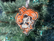 Load image into Gallery viewer, Oklahoma State University Pistol Pete Mascot Ornament by Justin Patten
