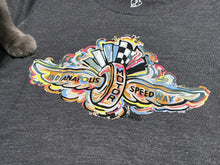 Load image into Gallery viewer, Indianapolis Motor Speedway Wing and Wheel Youth Tee by Justin Patten (Charcoal Heather)
