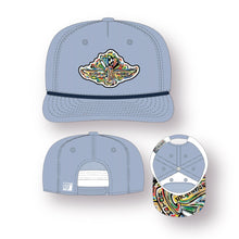 Load image into Gallery viewer, Indianapolis Motor Speedway Wing and Wheel Rope Hat by Justin Patten (Light Blue)
