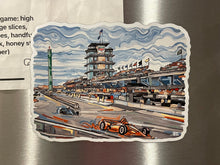 Load image into Gallery viewer, Indianapolis Motor Speedway Straightaway Magnet by Justin Patten
