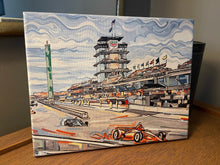 Load image into Gallery viewer, Indianapolis Motor Speedway 10&quot;x8&quot; Straightaway Wrapped Canvas Print by Justin Patten
