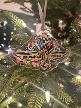 Load image into Gallery viewer, Indianapolis Motor Speedway Wing and Wheel Ornament by Justin Patten
