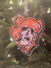 Load image into Gallery viewer, Oklahoma State University Pistol Pete Mascot Ornament by Justin Patten
