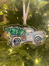 Load image into Gallery viewer, University of North Carolina Christmas Truck Ornament by Justin Patten
