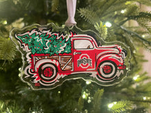 Load image into Gallery viewer, The Ohio State University Christmas Truck Ornament by Justin Patten
