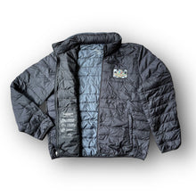 Load image into Gallery viewer, Indianapolis Motor Speedway Wing and Wheel Zip Up Packable Jacket by Justin Patten (Black)
