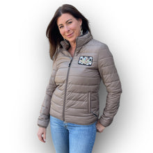 Load image into Gallery viewer, Indianapolis Motor Speedway Wing and Wheel Women&#39;s Zip Up Packable Jacket by Justin Patten (Copper) (Women&#39;s)
