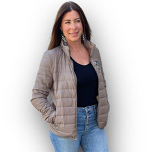 Load image into Gallery viewer, Indianapolis Motor Speedway Wing and Wheel Women&#39;s Zip Up Packable Jacket by Justin Patten (Copper) (Women&#39;s)
