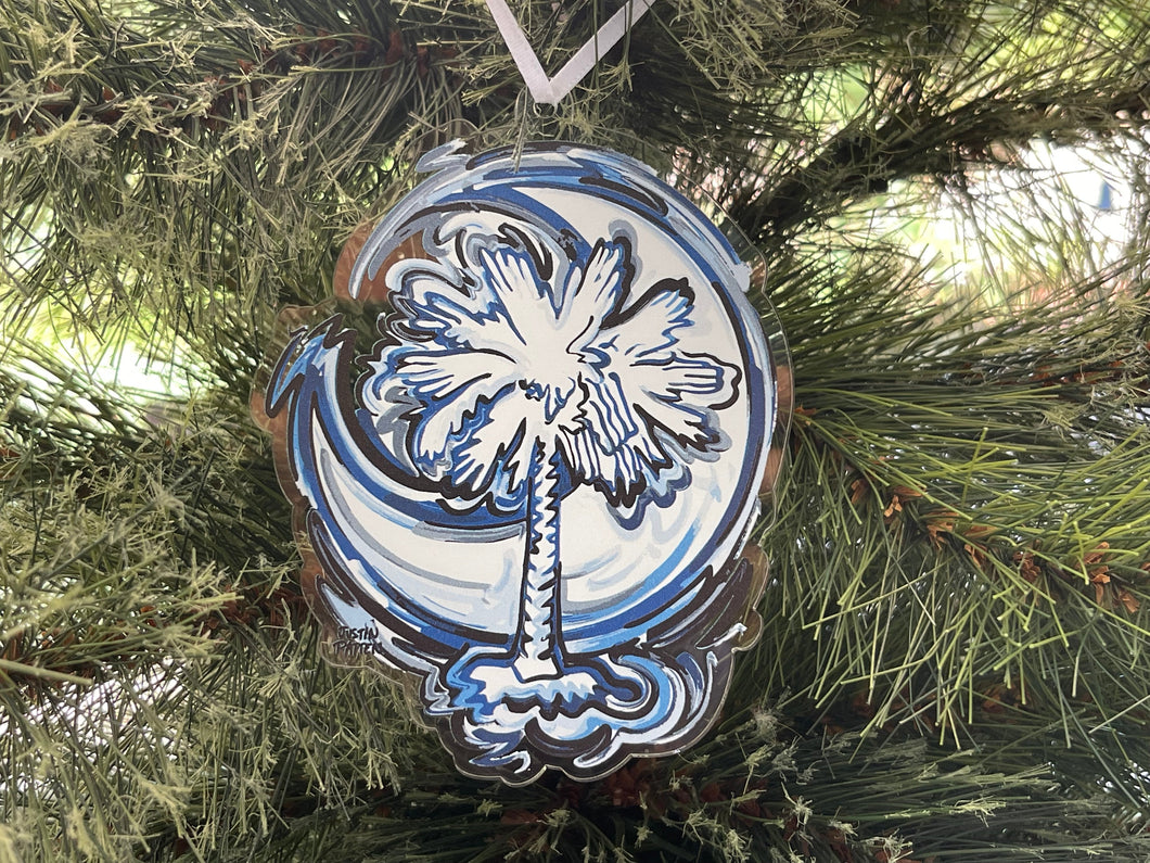 South Carolina Flag Ornament by Justin Patten (2 Styles)