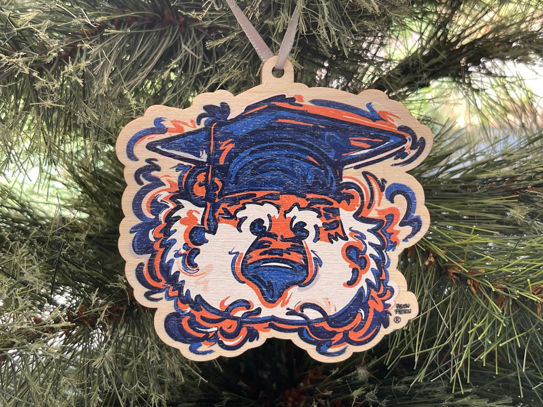 Auburn University Aubie #2 Graduation Ornament by Justin Patten (3 Styles)