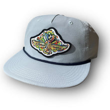 Load image into Gallery viewer, Indianapolis Motor Speedway Wing and Wheel Rope Hat by Justin Patten (Light Blue)
