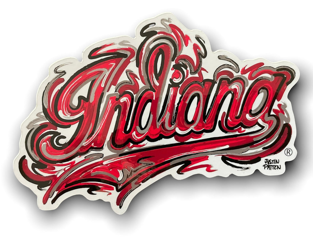 Indiana University Vinyl Sticker by Justin Patten