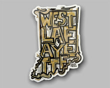 Load image into Gallery viewer, Purdue West Lafayette Indiana Vinyl Sticker by Justin Patten
