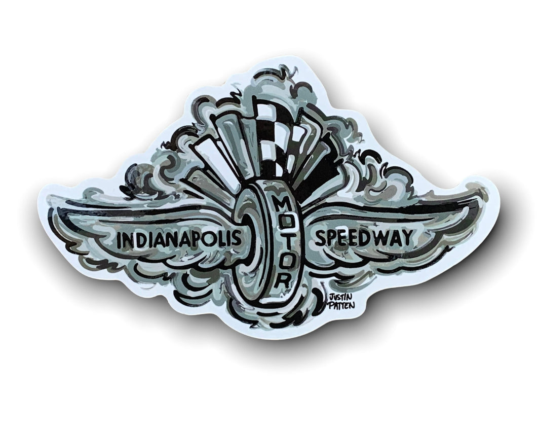 Indianapolis Motor Speedway Wing and Wheel Vinyl 