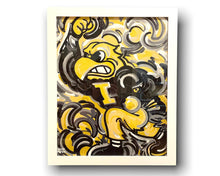 Load image into Gallery viewer, University of Iowa, Herky the Hawk, 16&quot; x 20&quot; Print on Canvas, by Justin Patten
