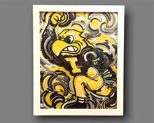 Load image into Gallery viewer, University of Iowa, Herky the Hawk, 16&quot; x 20&quot; Print on Canvas, by Justin Patten
