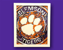 Load image into Gallery viewer, Clemson University 16&quot; x 20&quot; Paw Print  by Justin Patten
