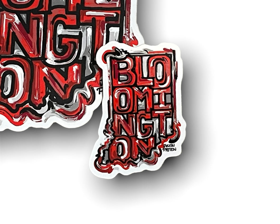 Indiana University Bloomington Indiana Mini Vinyl Sticker by Justin Patten