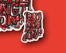 Load image into Gallery viewer, Indiana University Bloomington Indiana Mini Vinyl Sticker by Justin Patten
