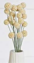 Load image into Gallery viewer, White Windball Flower Stem
