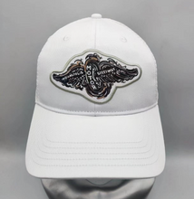 Load image into Gallery viewer, Indianapolis Motor Speedway 1910 Wing and Wheel White Hat by Justin Patten
